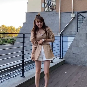 벨트얼룩)마리마켓 린넨야상 벨트세트 여성린넨자켓 맘룩
