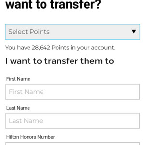 힐튼 28000 point 양도(1point 5.8원)