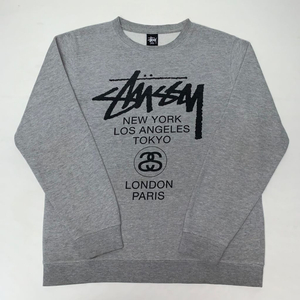 STUSSY 스투시 월드투어 기모 맨투맨 스웻셔츠