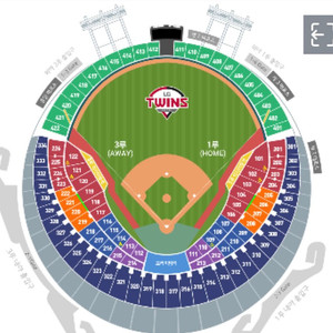 8/18 일 기아 엘지 3루 외야그린 422블록 2연석