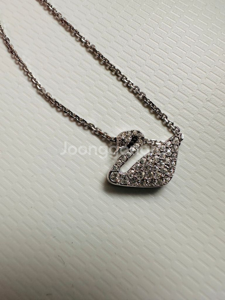 스와로브스키 스완(백조) 목걸이--4