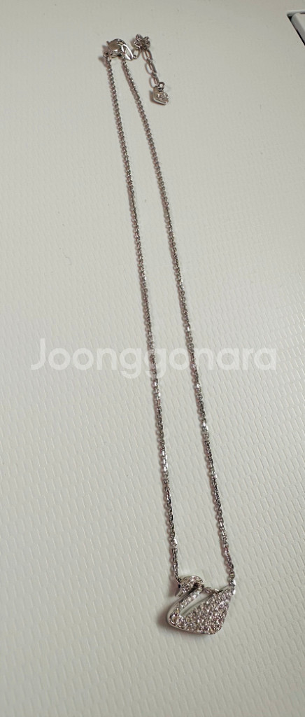 스와로브스키 스완(백조) 목걸이--5