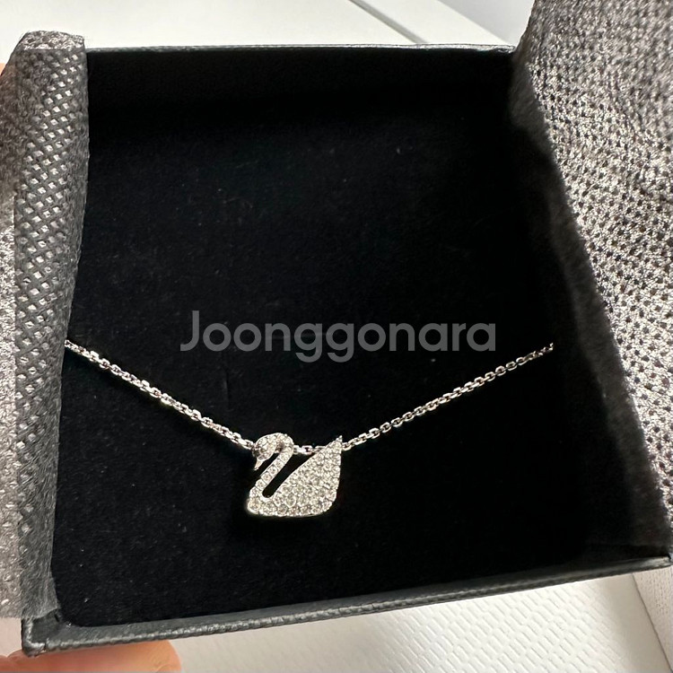 스와로브스키 스완(백조) 목걸이--6