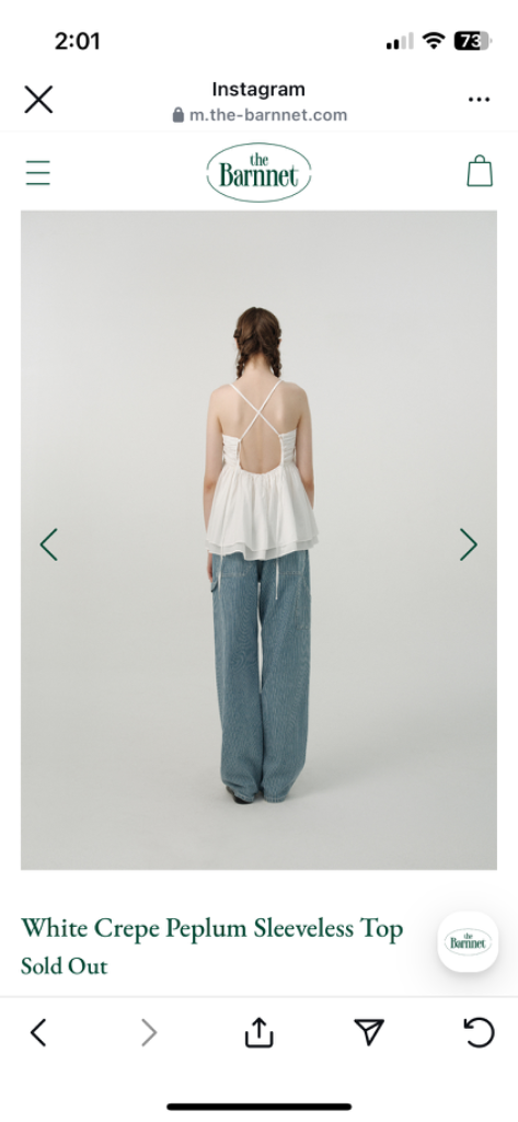 the Barnnet Crepe Peplum Sleeveless Top
