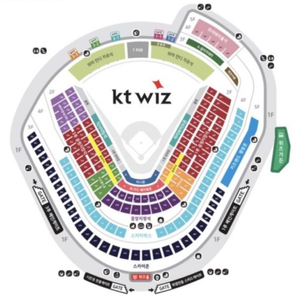 KT위즈파크 롯데 VS KT 3루테이블석 2연석 정가