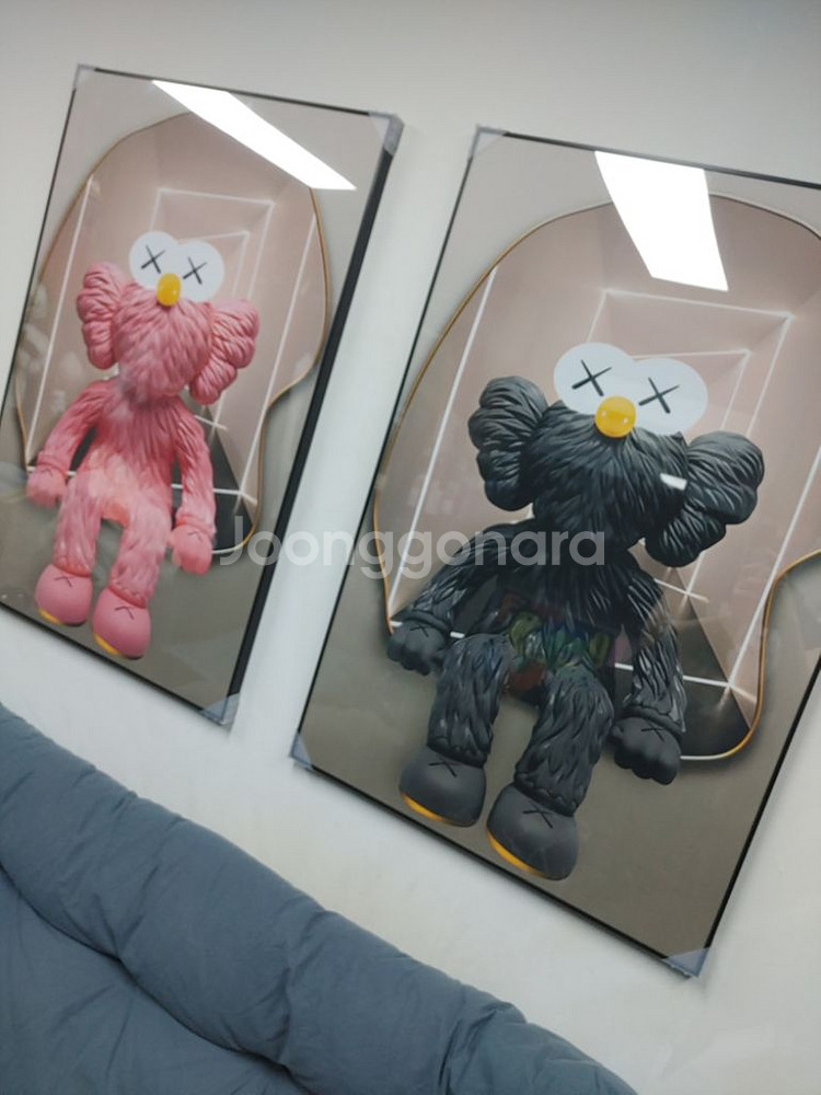카우스액자 kaws 거실액자 그림액자 인테리어소품 액자--3