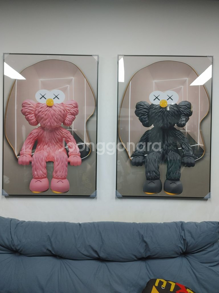 카우스액자 kaws 거실액자 그림액자 인테리어소품 액자--6