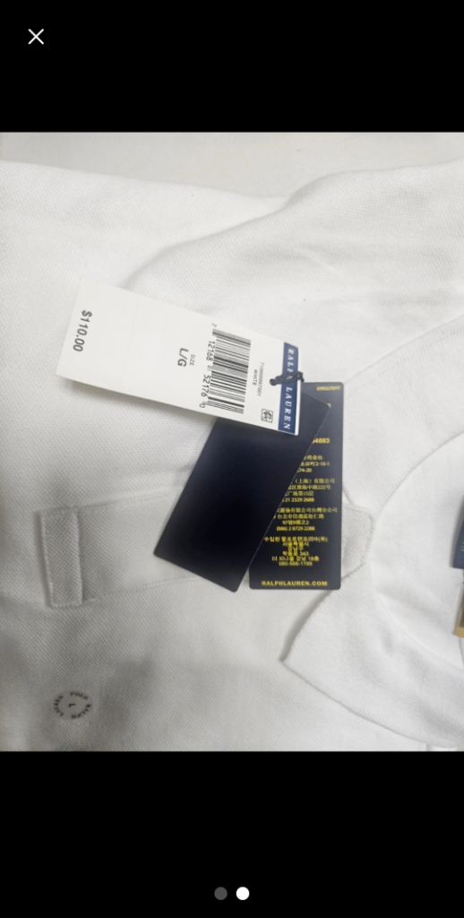 폴로직구 카라반팔티 라지 클래식핏 새상품--1