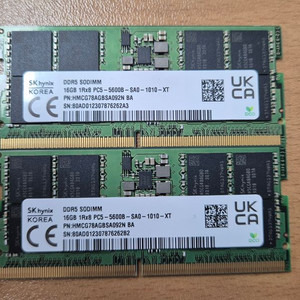 SK하이닉스 노트북용 DDR5-5600 16GB*2EA