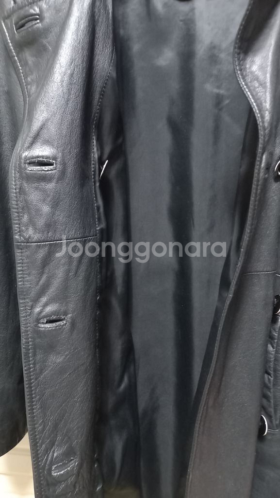 무료배송 세탁완료Club leather 가죽 롱 자켓--3