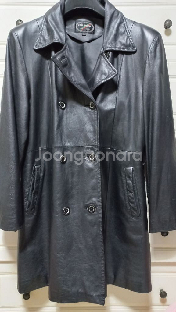 무료배송 세탁완료Club leather 가죽 롱 자켓--2