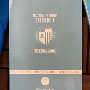 bts 방탄 프로그램북 program book 비긴즈