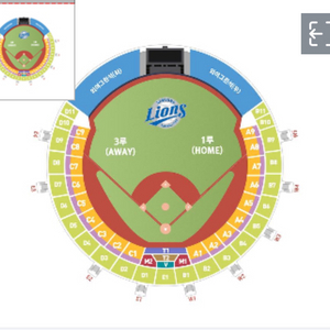 8/20(화) 삼성라이온즈 두산전 포항 야구장 테이블석