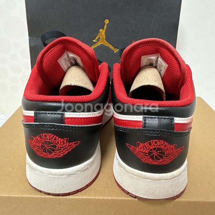 (GS) 조던1 로우 화이트 짐레드 블랙 230 4Y--5