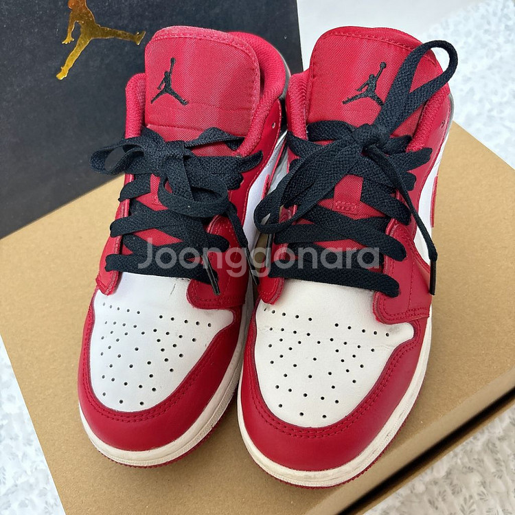 (GS) 조던1 로우 화이트 짐레드 블랙 230 4Y--3