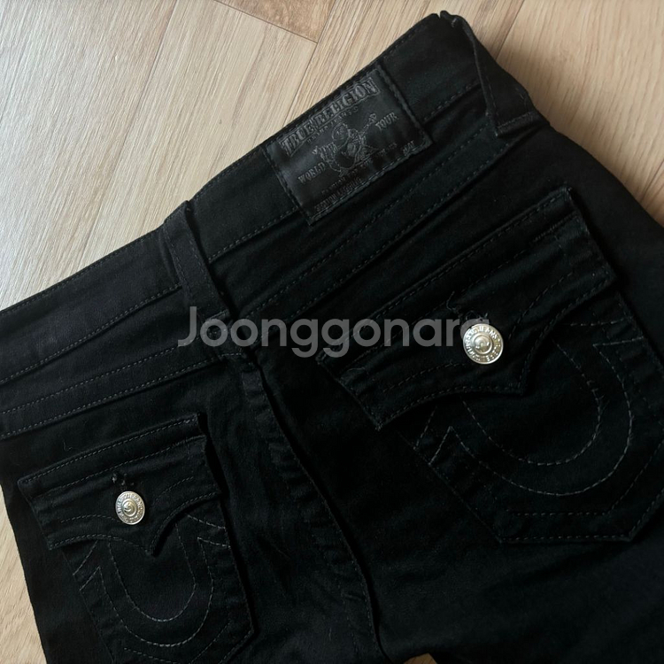 트루릴리젼 정품 26 블랙진 레깅스 슬림 실루엣 데님--2