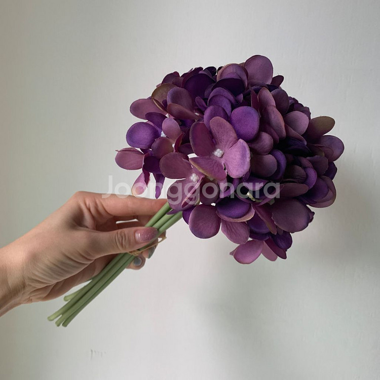 26cm 2color 미니 수국 세트 조화 인테리어 소--1