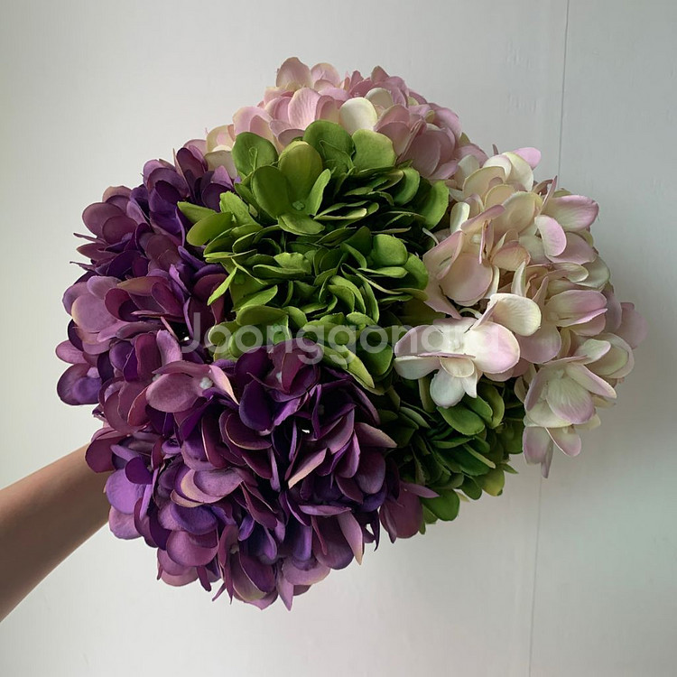 26cm 2color 미니 수국 세트 조화 인테리어 소--2