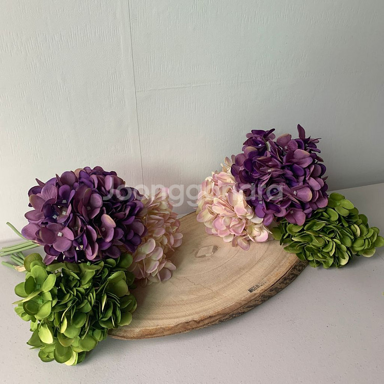 26cm 2color 미니 수국 세트 조화 인테리어 소--3