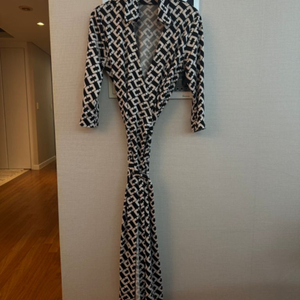 dvf 스타일 저지 맥시 롱 랩원피스 랩드레스