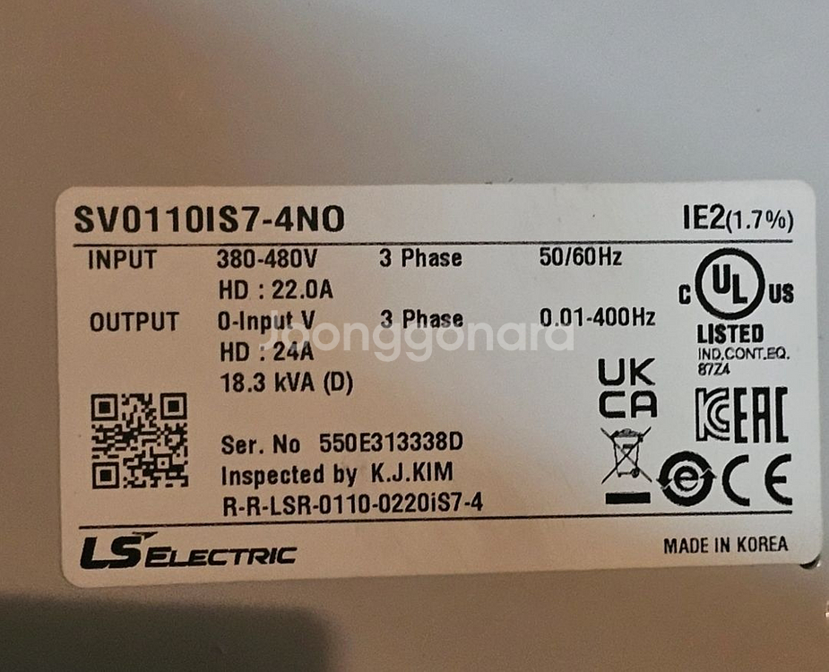 LS산전 SV0110iS74NO 인버터 400V--1