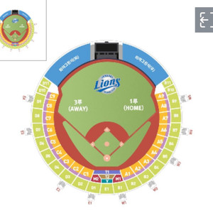 8월20일 삼성 두산 포항경기 1루내야지정 A7 4연석