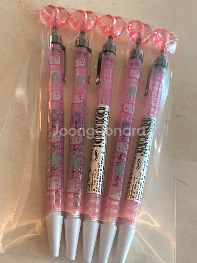 산리오 정품 보석하트 키티 펜 y2k 고전문구 감성--1
