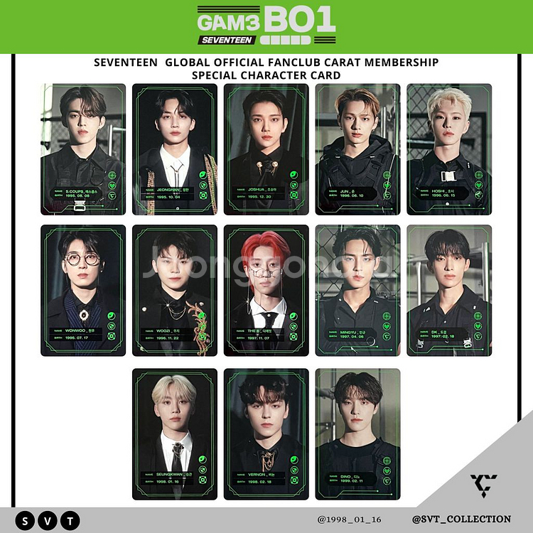 세븐틴 멤버십 키트 게임보이 포카--1
