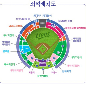 삼성라이온즈 8/15 스카이하단석 4연석 or 2연석