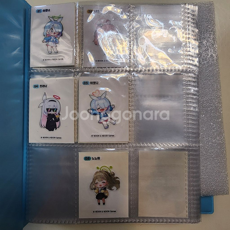 블루아카이브 gs25 콜렉트북 띠부씰북--1