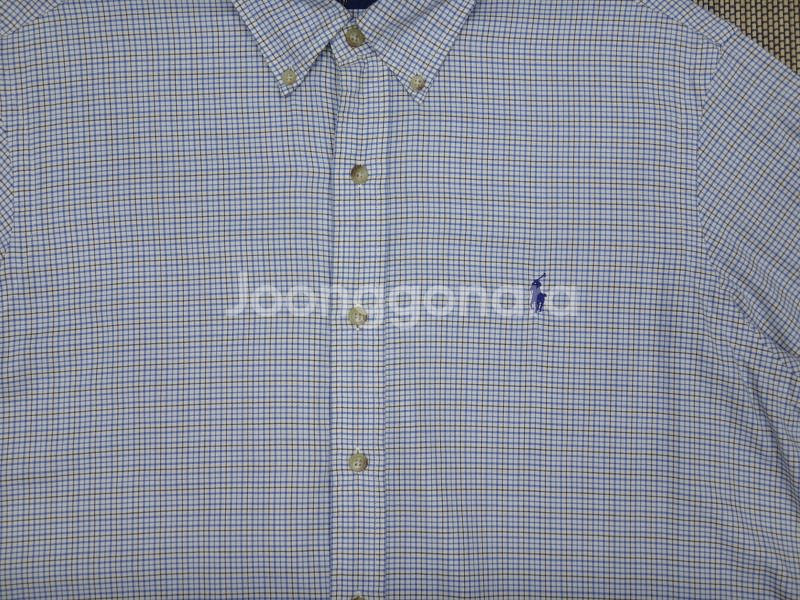 (XL) 폴로랄프로렌 남성 깅엄체크 긴팔 면 셔츠--3