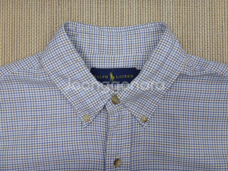 (XL) 폴로랄프로렌 남성 깅엄체크 긴팔 면 셔츠--7