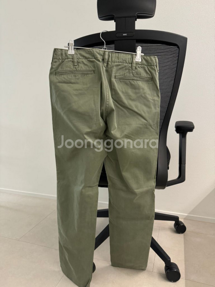 A급 유니클로 빈티지 노턱 치노 카키 76--1