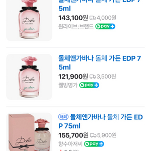 돌체앤가바나 향수 가든 edp 75ml