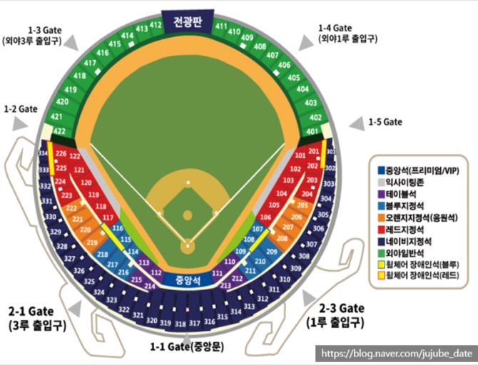 8/18 엘지 기아전 202구역 10열 1루 레드석