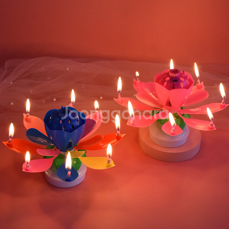 연꽃초 숫자초 환갑초 회전초 특이한 생일 초 촛불--2