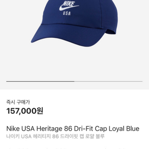 나이키 USA 헤리티지 86 드라이핏 캡 로얄 블루