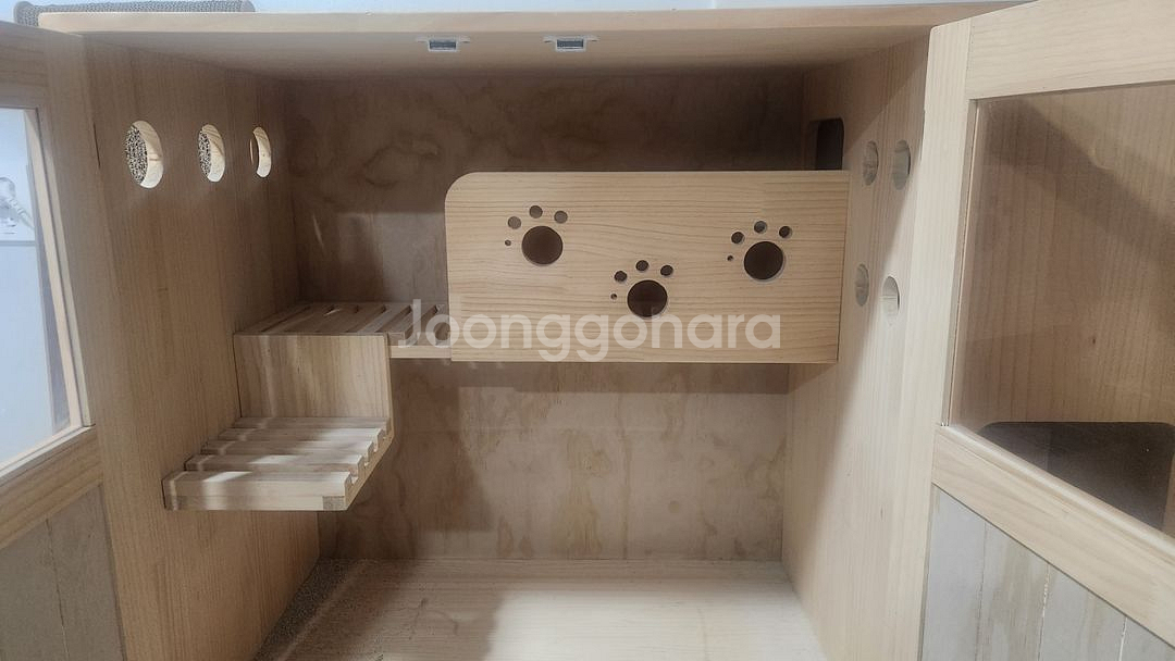 원목 고양이 화장실--1