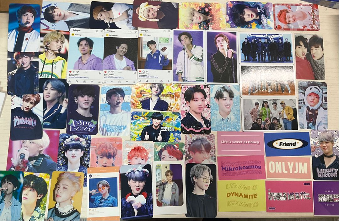 방탄 도무송 프리쿠라 비공굿 포카포토카드 슬로건 나눔