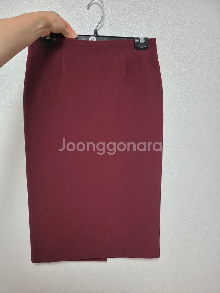 버건디 면접스커트(새상품)--1