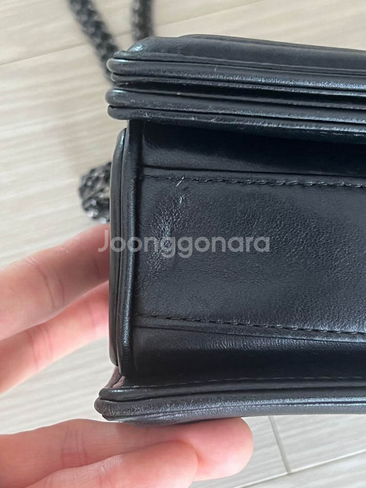 쿠론 양가죽 퀼팅백--3