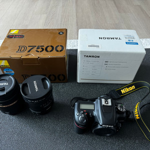 니콘 D7500 새상품급 + 탐론렌즈 2개 새상품급