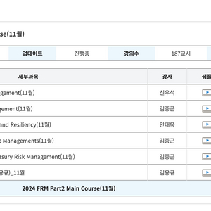 FRM Part 2 강의