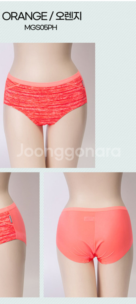 MARE MONTE 오렌지 시스루 노라인 팬티 100L--2