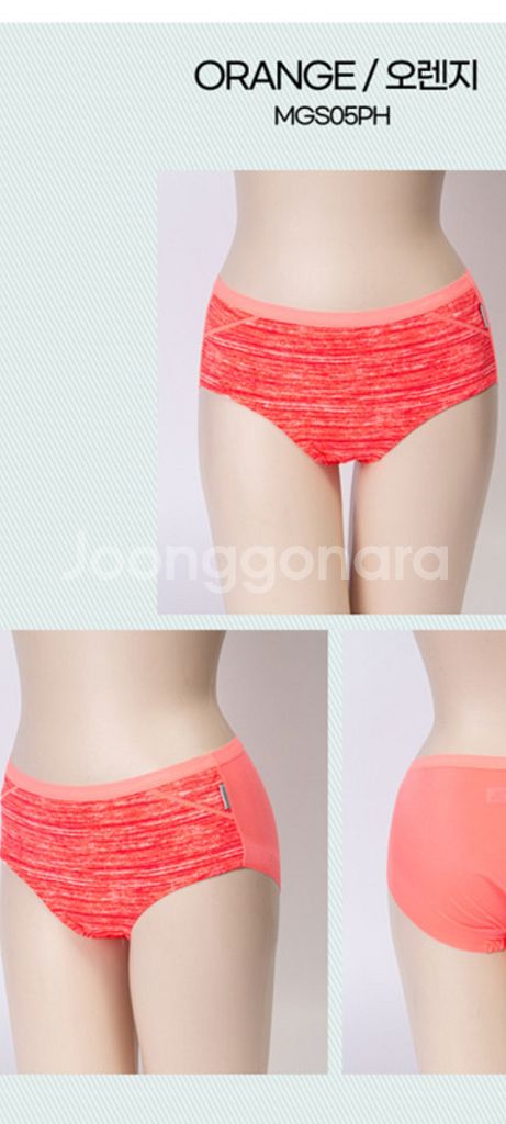 MARE MONTE 오렌지 시스루 노라인 팬티 100L--1