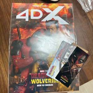 데드풀과 울버린 4dx a3 포스터 + 렌티큘러 티켓