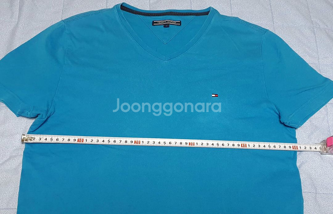 타미힐피거 V넥 티셔츠 100 사이즈--3