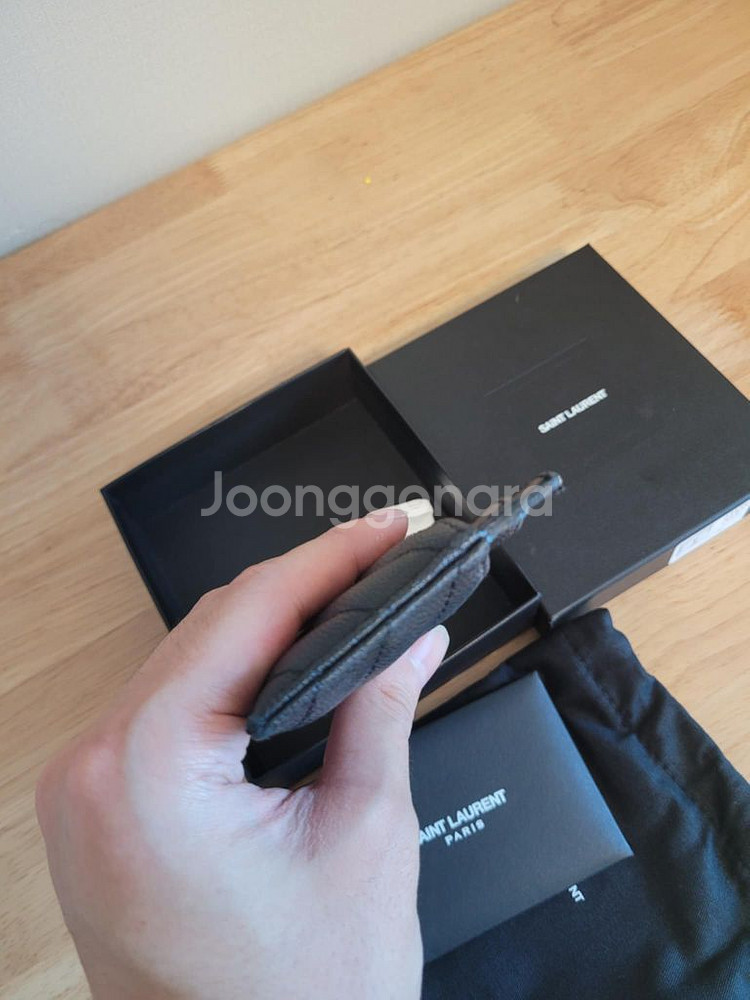 [정품]입생로랑 카드지갑 금장--3