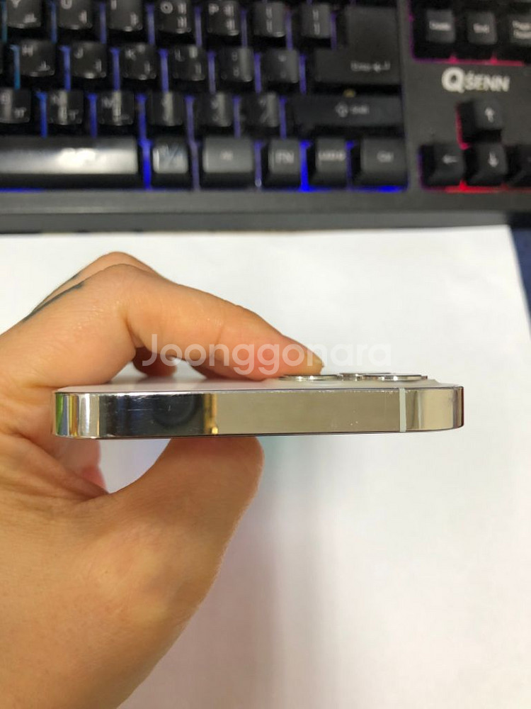 아이폰12프로 화이트 A급 256G 무잔상 배터리100--3