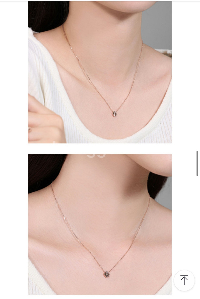 지안프랑코로띠 14K골드 다이아목걸이--2